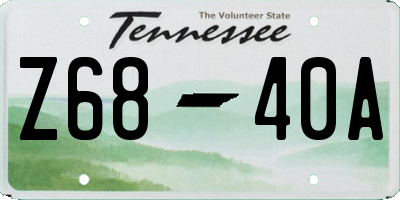 TN license plate Z6840A