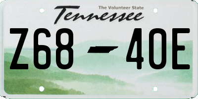 TN license plate Z6840E