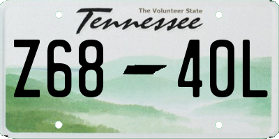 TN license plate Z6840L