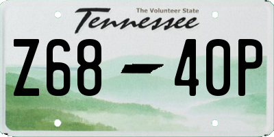 TN license plate Z6840P