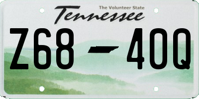 TN license plate Z6840Q