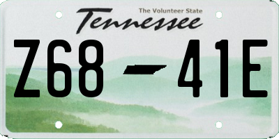 TN license plate Z6841E