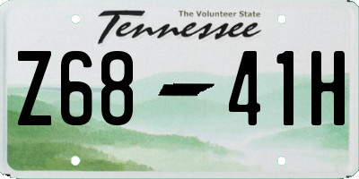 TN license plate Z6841H