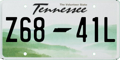 TN license plate Z6841L