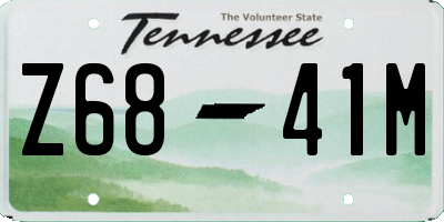 TN license plate Z6841M