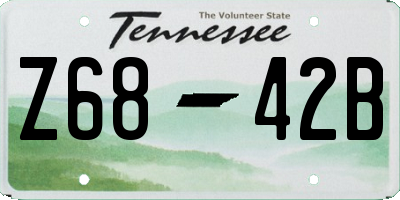 TN license plate Z6842B
