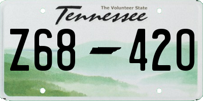 TN license plate Z6842O