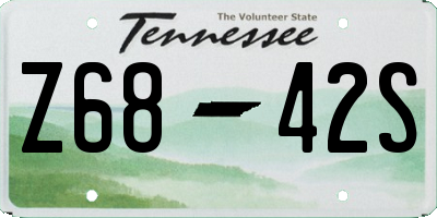 TN license plate Z6842S