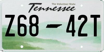 TN license plate Z6842T