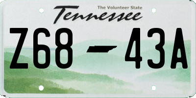 TN license plate Z6843A