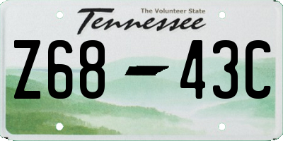 TN license plate Z6843C