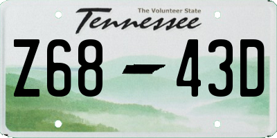 TN license plate Z6843D