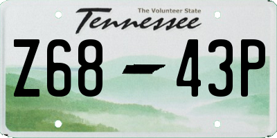 TN license plate Z6843P