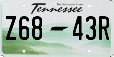 TN license plate Z6843R