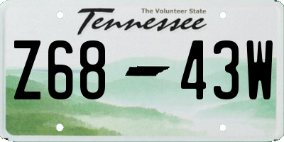 TN license plate Z6843W
