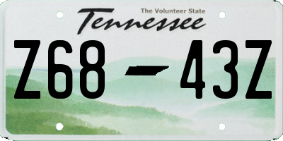 TN license plate Z6843Z
