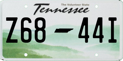 TN license plate Z6844I