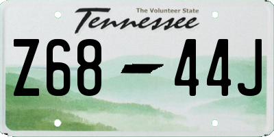 TN license plate Z6844J