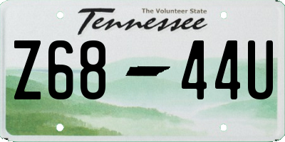 TN license plate Z6844U