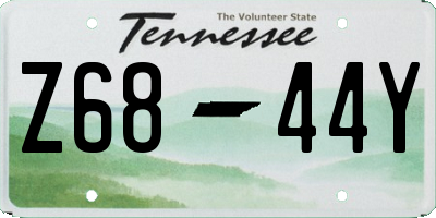TN license plate Z6844Y