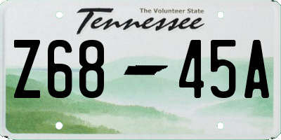 TN license plate Z6845A