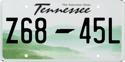 TN license plate Z6845L