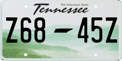 TN license plate Z6845Z