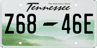 TN license plate Z6846E