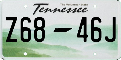 TN license plate Z6846J
