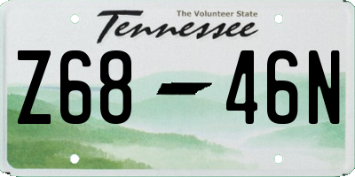 TN license plate Z6846N
