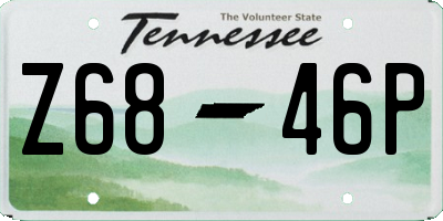 TN license plate Z6846P
