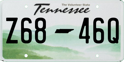 TN license plate Z6846Q