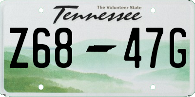 TN license plate Z6847G