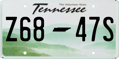 TN license plate Z6847S