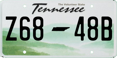 TN license plate Z6848B
