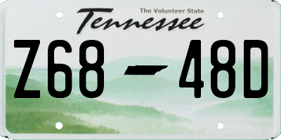 TN license plate Z6848D