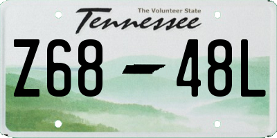 TN license plate Z6848L