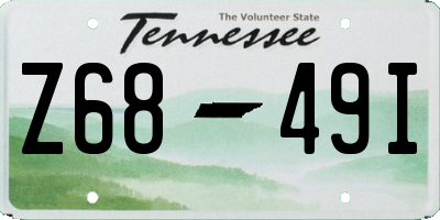 TN license plate Z6849I