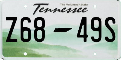 TN license plate Z6849S