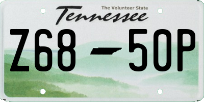 TN license plate Z6850P