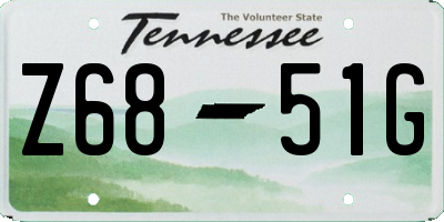 TN license plate Z6851G