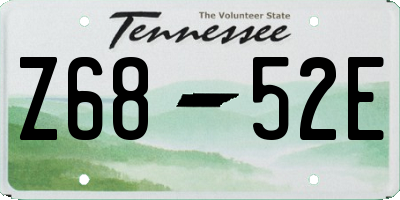 TN license plate Z6852E