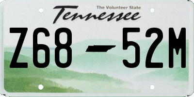 TN license plate Z6852M