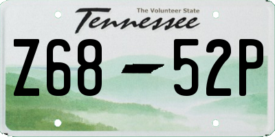 TN license plate Z6852P