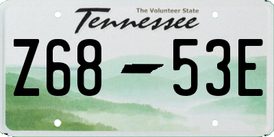 TN license plate Z6853E