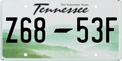 TN license plate Z6853F