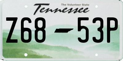 TN license plate Z6853P