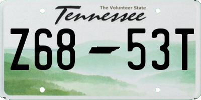 TN license plate Z6853T