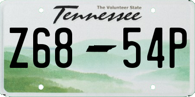 TN license plate Z6854P