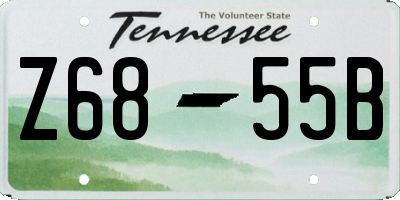TN license plate Z6855B